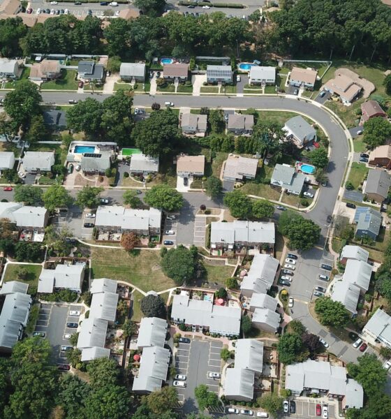 Aerial view of a New Jersey neighborhood.